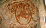 Památky UNESCO - Švýcarsko - Švýcarsko - Mustair - Sankt Johan, fresky v apsidě