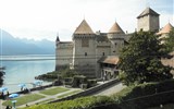 západní Švýcarsko - Švýcarsko - vodní hrad Chillon nad Ženevským jezerem