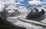 Pobytové zájezdy - Švýcarsko - Švýcarsko - Gornergrat - ledovcový splaz poblíž konečné stanice ozubené železnice ze Zermattu, 3089 m nad mořem